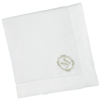 Powder Room Towel Monogram :: Theodora Home International